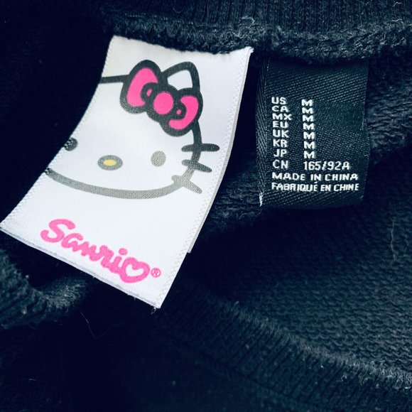 SANRIO Hello Kitty black & gold sweatshirt size M - Picture 5 of 7